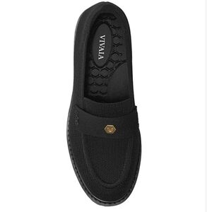 VIVAIA Francesca Knit Platform Chunky Heel Loafers, Size 39/9
